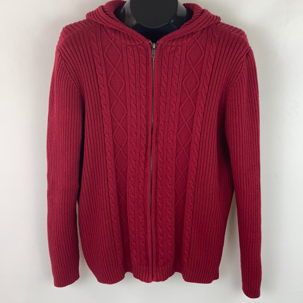 (SOLD) Zip-Up Cotton Sweater Hoodie XL - Picture 10 of 10
